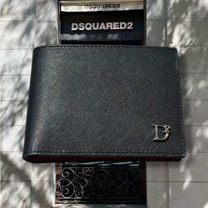 Dsquared2 Saffiano Leather Bifold Wallet